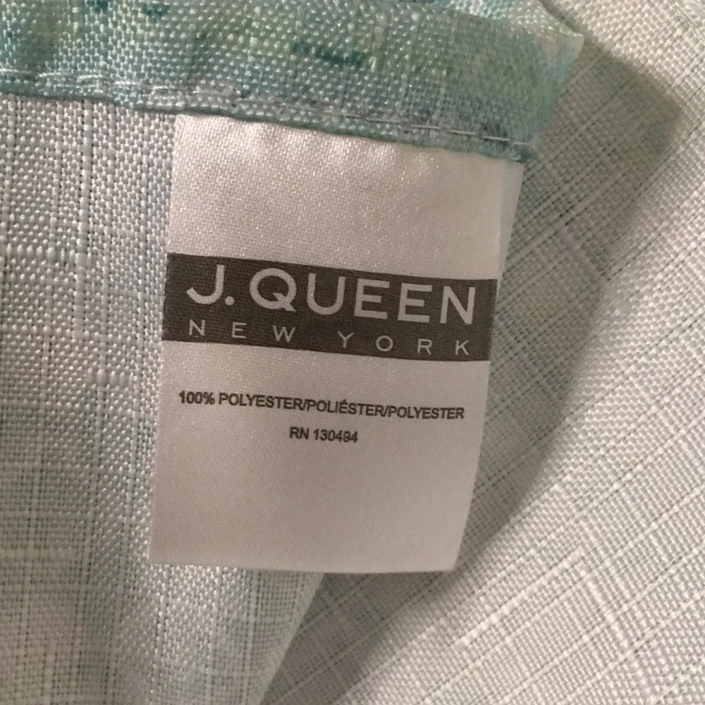 New Hermosa Pastel Green Blue Printed Design Table Cloth Size 60”x120” Oblong